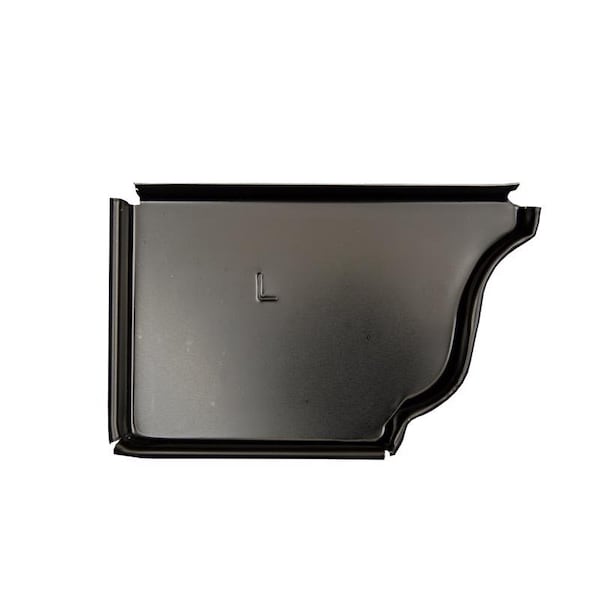 Amerimax Home Products Amerimax 5 in. H X 0.25 in. W X 3.5 in. L Black Aluminum K Gutter End Cap 2500535 - main